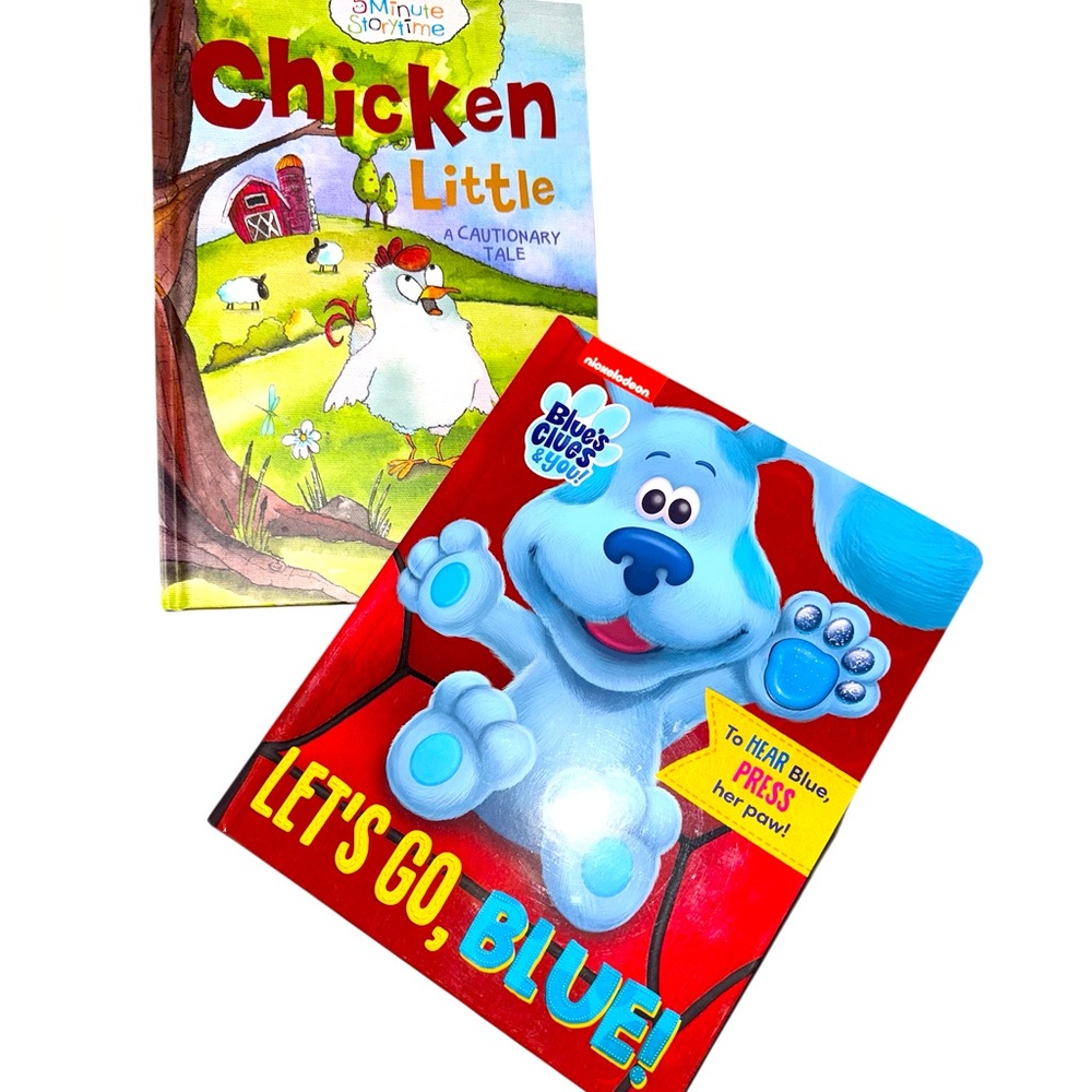 2 Book bundle! Both NEW! Blue’s Clues&You Let’s Go Blue! Chicken Little.